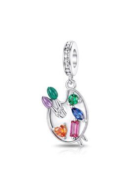 925 Sterling Silver Bible Heart Cross Dangle Charm for Bracelets Necklaces